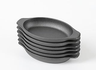 HAWOK Cast Iron Oval Mini Server 12oz Set of 6……