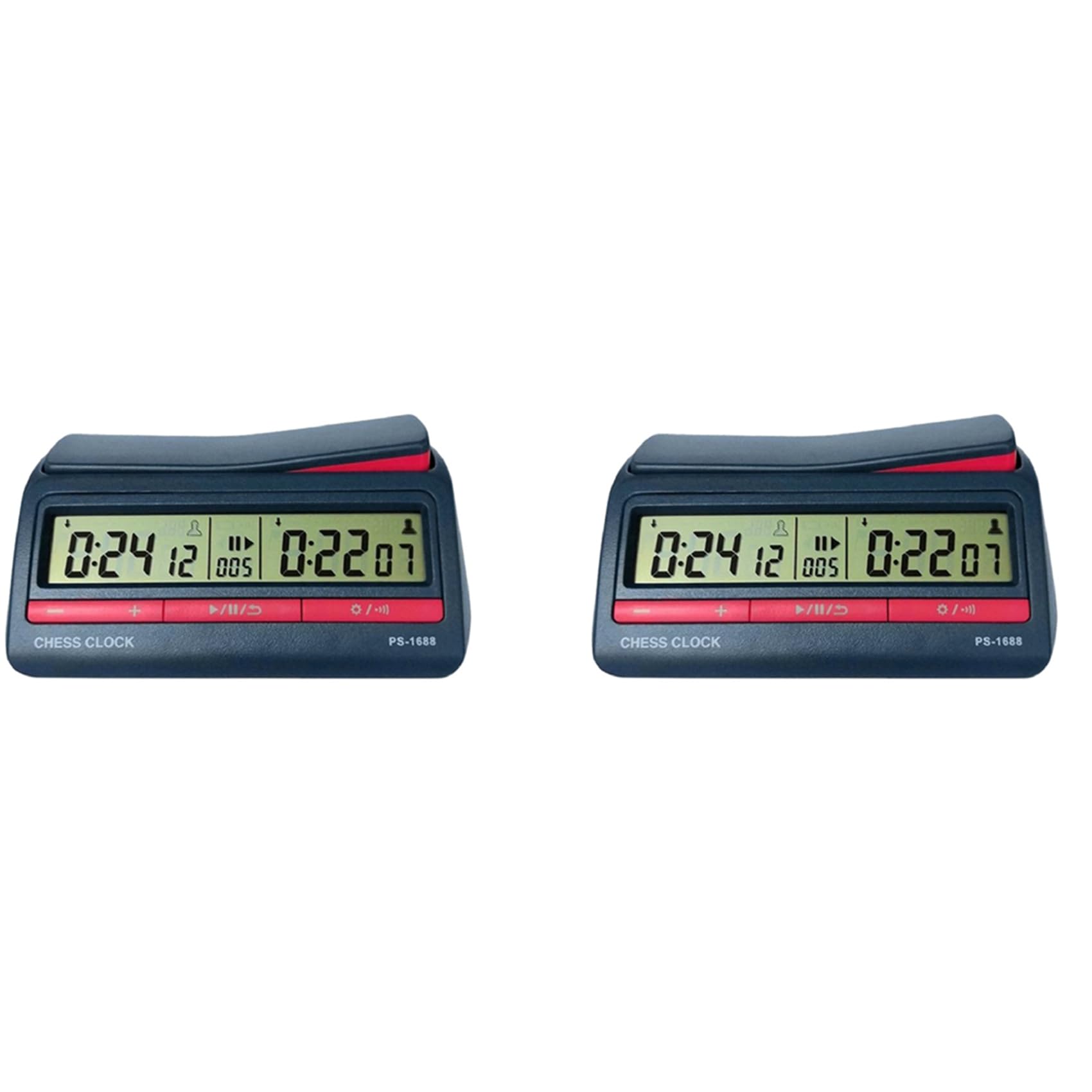 Hndhbfgrt 2X Professional Advanced Chess Digital Timer Chess Clock Count Up Down Board Game Clock PS-1688