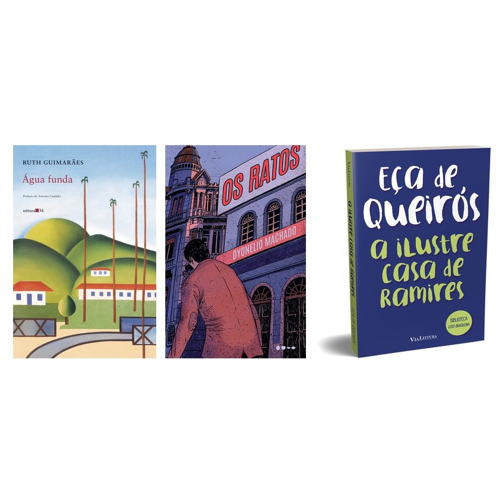 Kit Água funda + Os ratos + A ilustre casa de Ramires - Eça de Queirós