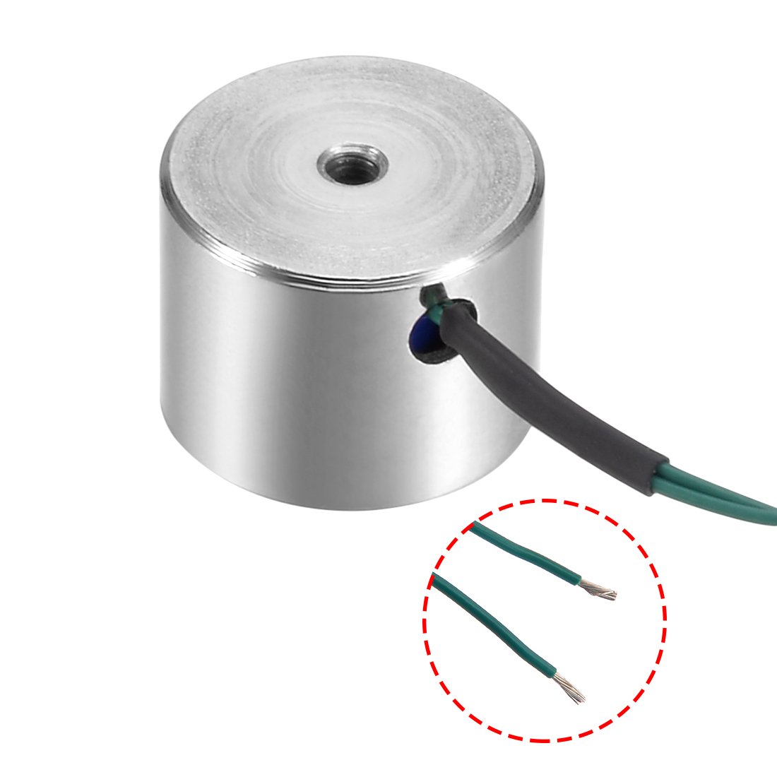 sourcing map DC12V 25N Force Électrique Aimant de Levage Électro-Aimant Solénoïde Ascenseur Tenant 20x15mm