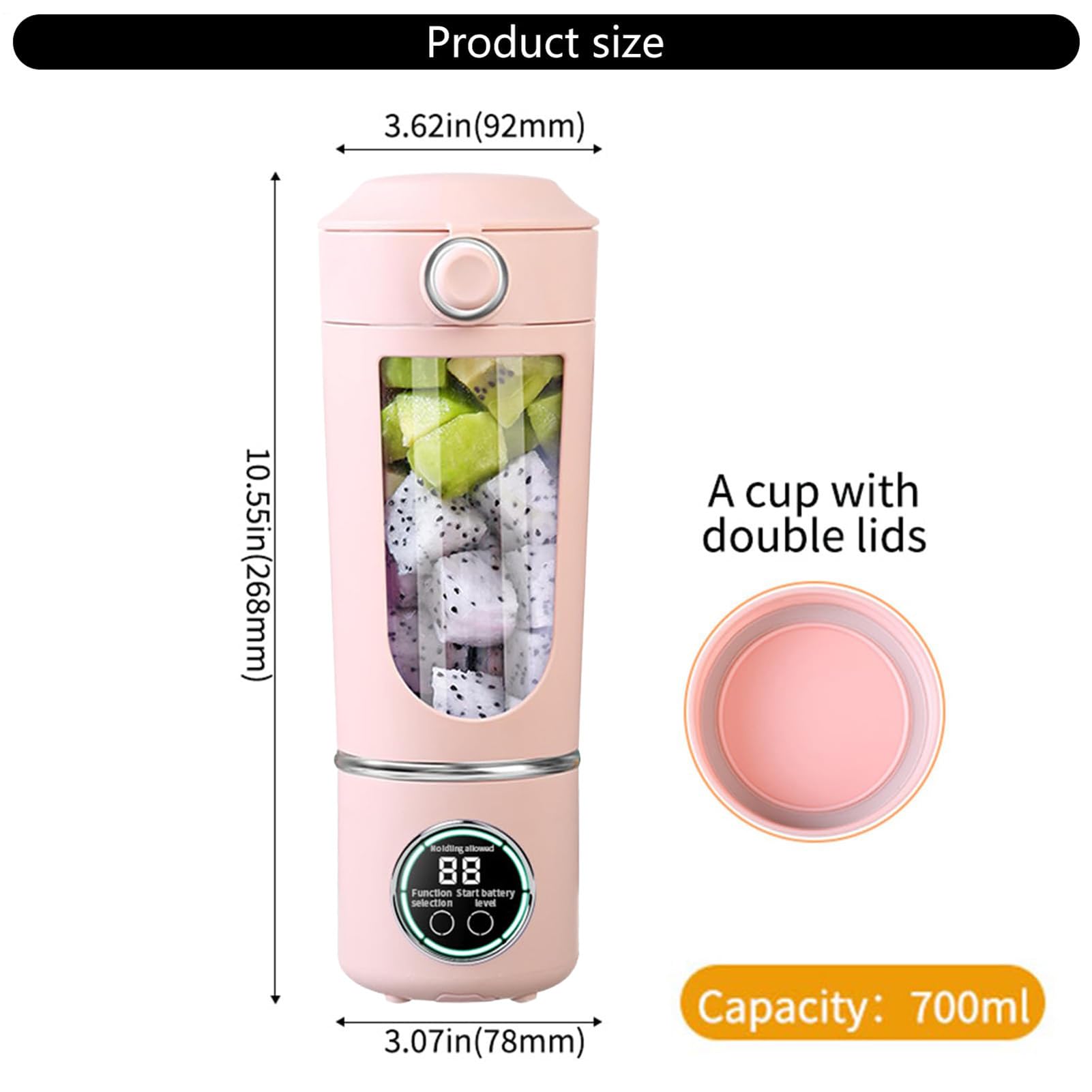 Frullatore elettrico portatile da 700 ml