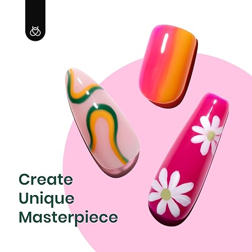 Miniatura 10 de Beetles - Juego de 6 esmaltes de uñas de gel con purpurina, color azul bebé, colección Aquarius Water Collection Spring Soak Off UV LED, kit de uñas