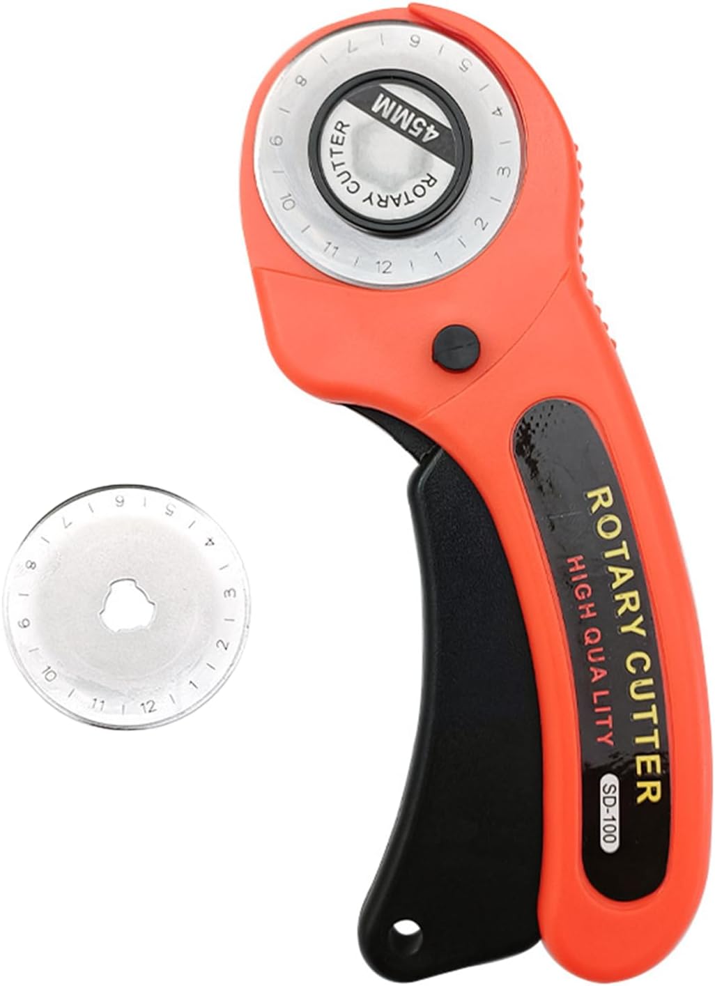 Fabric Cutter, Rotary Cutter, 45mm, 1 Extra Blade, Fabric Rotary Cutter, Leather