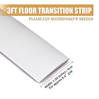 Vista 2 de Tira de transición de piso, tiras de transición de vinilo autoadhesivas de 3.3 pies, tira divisora de suelo de madera a azulejos, para unir huecos