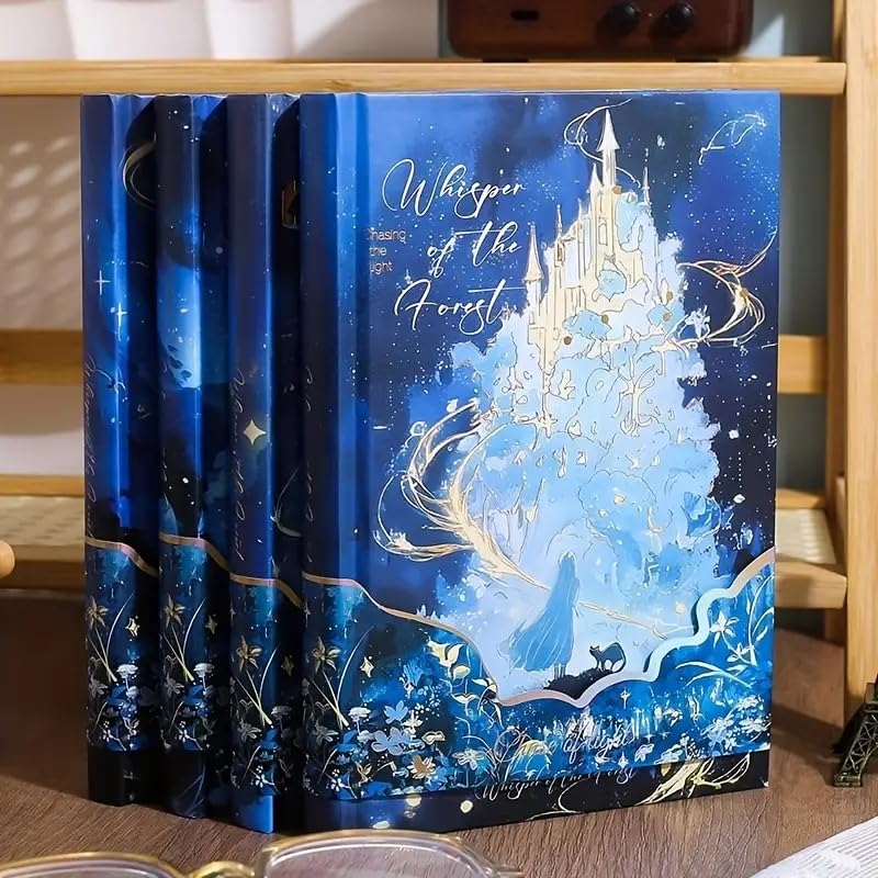 Image of Alokik Enterprise Whispers Of the Forest Luxury A5-256 Pages Vintage Fantasy Art Cover Hard Cover with Golden Accents Bohemian Style Personalized Notebook for Scrapbooking and Journaling Diary for Best Gift