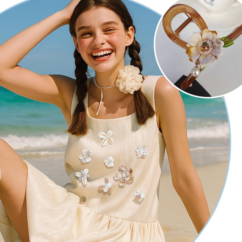 PH PandaHall 10 Styles Ocean Seashell Patches, Embroidered Patches Sea Shells Patches Sew On Patch Applique Patch for Hats Backpack Clothes Jeans Jackets Cap Clothes DIY Crafts, 10pcs/Set