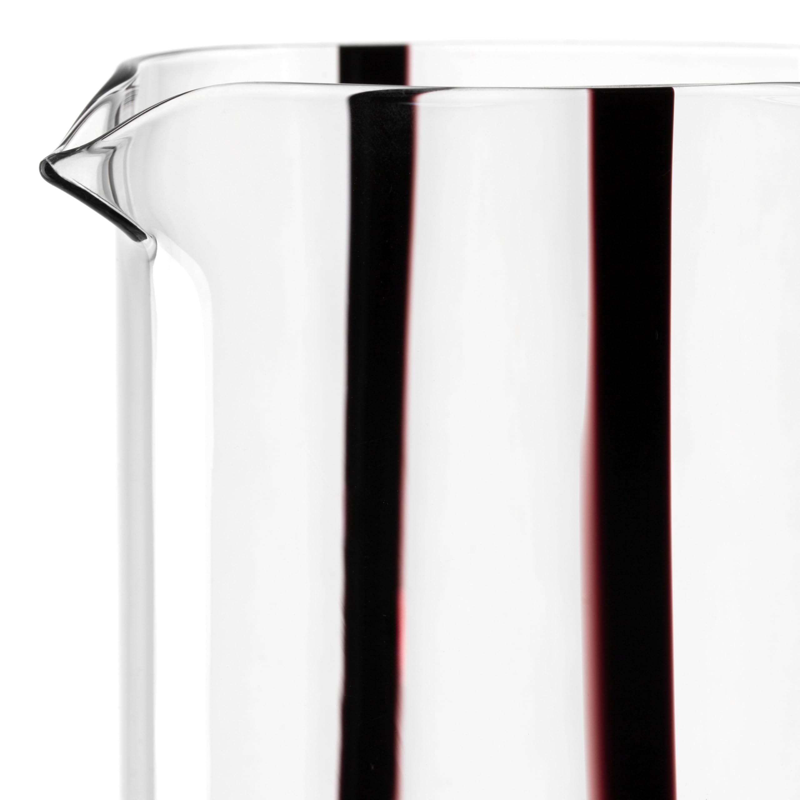 LEONARDO HOME BANDA NERA Jarra • 1 pieza • Jarra versátil • Cristal hecho a mano • Ideal para agua y zumo • Con boquilla • Elegante jarra de mesa • Diseño moderno • Altura 25 cm • Negro • 055292