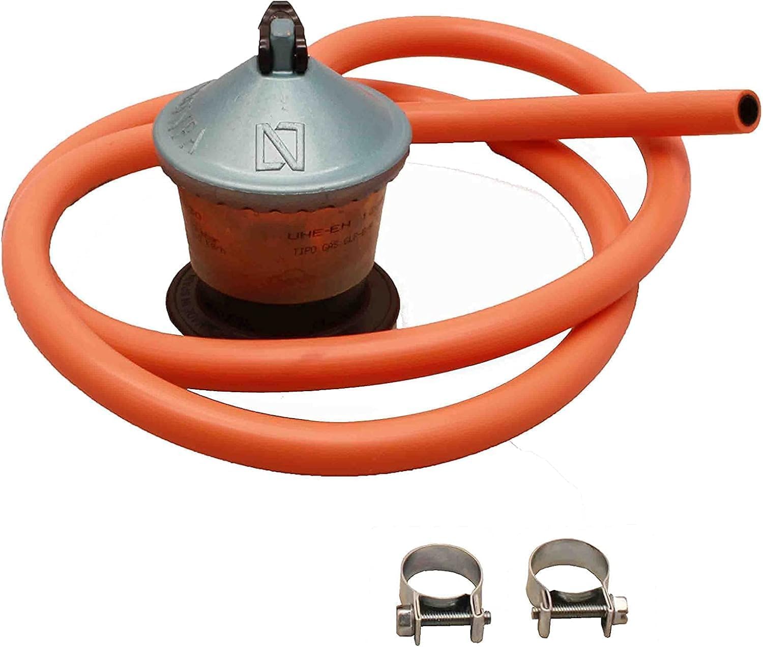 FERRETERIA LEPANTO Kit Paellero, Quemador a Gas butano, paellera acero pulido, regulador de Gas + 1,5 metros de Manguera, soporte de 3 Patas reforzadas (60)