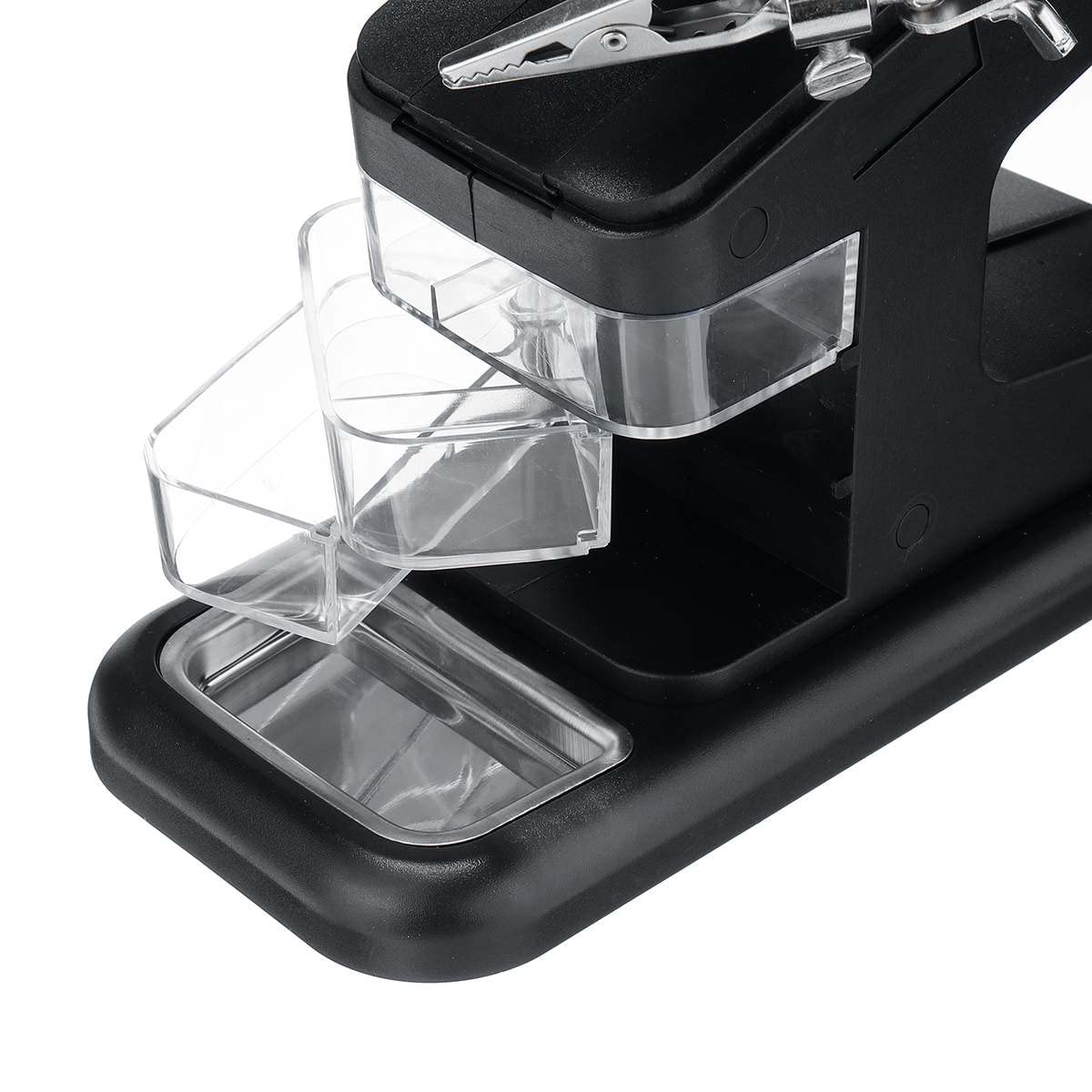 WALNUTS 3 ręczna lutownica wielofunkcyjny stojak narzędzie spawalnicze podświetlane szkło powiększające LED zacisk krokodylkowy uchwyt zaciskowy (Color : Silicone band black A)