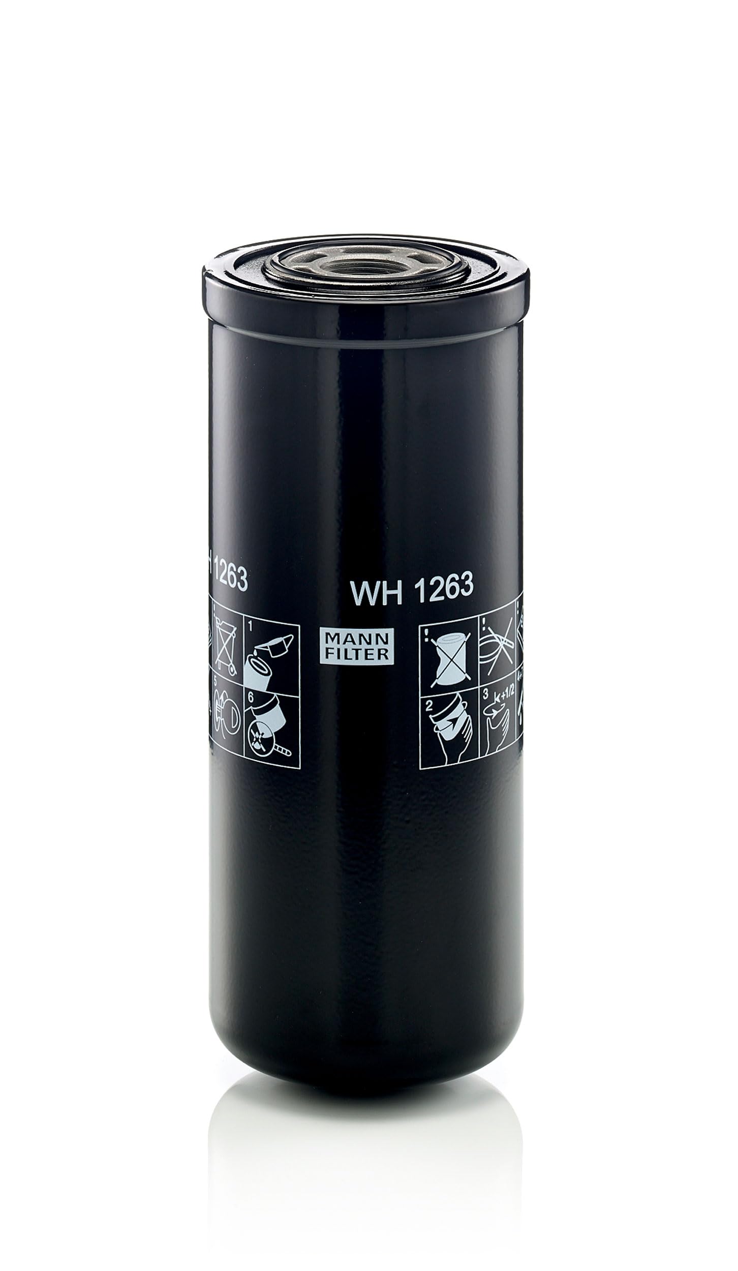 MANN-FILTER WH 1263 Filtre à huile Hydraulique - pour Applications non routières