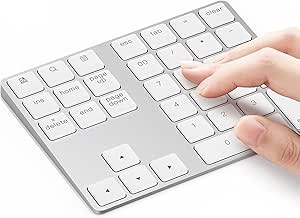 Pavé Numérique Bluetooth Rechargeable KIMISS – Clavier Mécanique En Alliage Aluminium, Compatible PC Portable Et Bureau