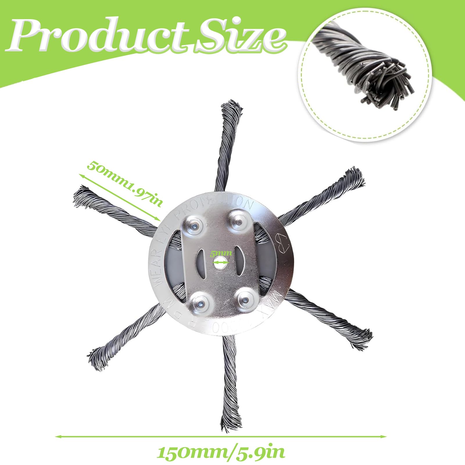 Tête Brosse Désherbage Pour Débroussailleuse, Brosse à Désherber Ronde