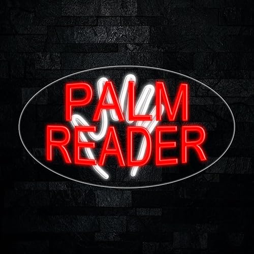 Letrero de neón LED Palm Reader #34264 fabricado en Estados Unidos