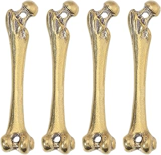 CHGCRAFT Antique Brass Bone Pendants 2 Holes Bone Charms Keychains for DIY Bracelet Necklace Earrings Jewelry Making
