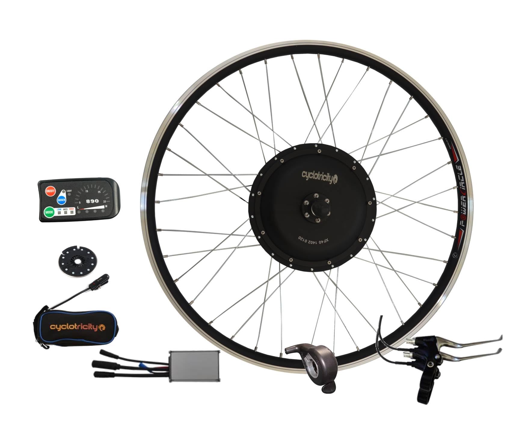 Cyclotricity 2-in-1 48V 1000W Rear Wheel Electric Bike Conversion Kit | Dual-Mode 250W /1000W power levels | Sealed Connectors | 27.5" 28" 29er 700C (28inch)
