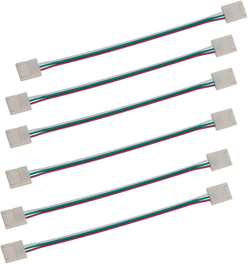 BTF-LIGHTING 10PCS 3Pin 10mm Wide Dual End with 15cm Long Cable LED Strip Solderless DIY Connector Adapter Conductor for WS2811 WS2812B SK6812 LED Flexible Strip Light - Image 4
