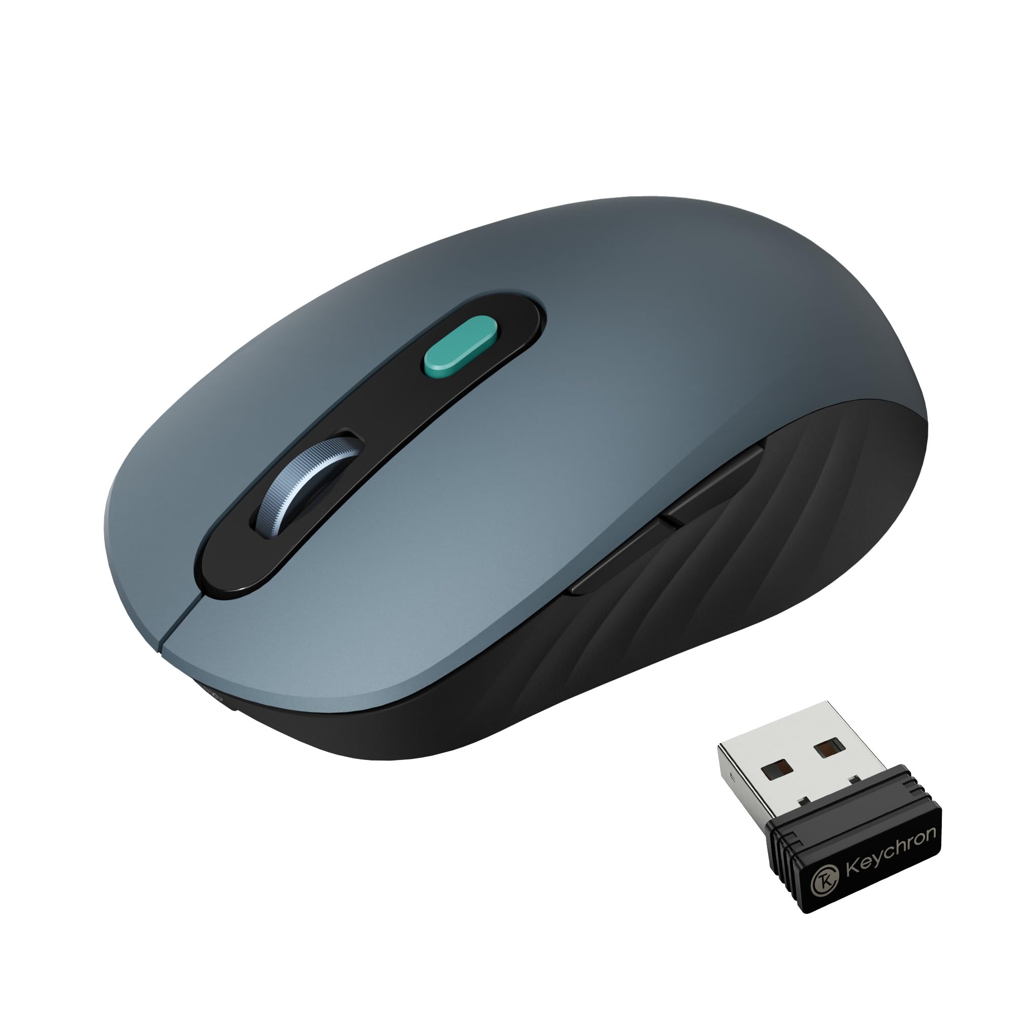 Keychron BM25 Kablosuz Fare, güvenilir PAW3212 sensöre sahiptir. 2.4 GHz, Bluetooth ve USB kablolu bağlantı (BM25-C61)