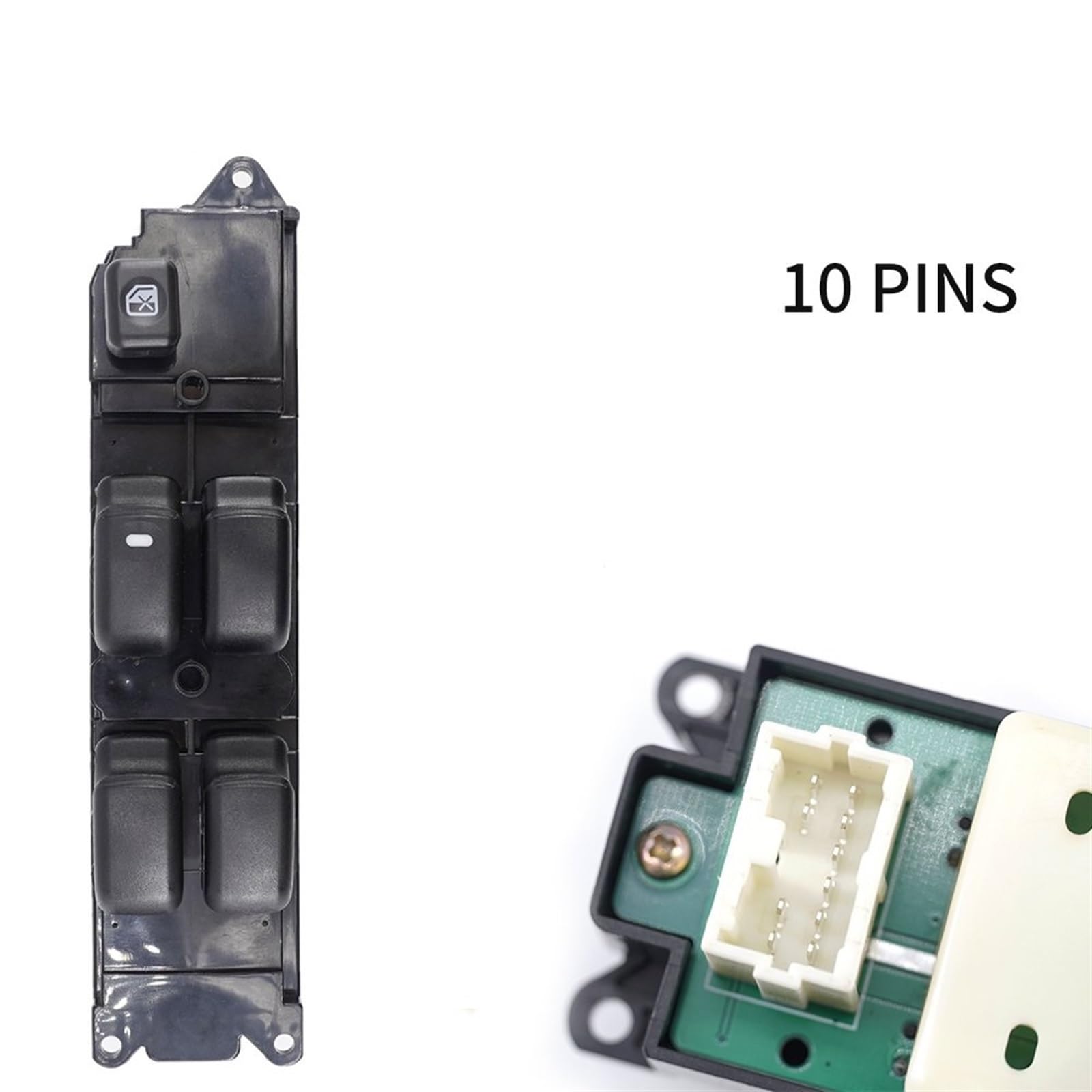 Pulsante Alzacristalli Mitsubishi L200 1996-2007 - Ricambio Originale, Plug And Play, 10 Pin