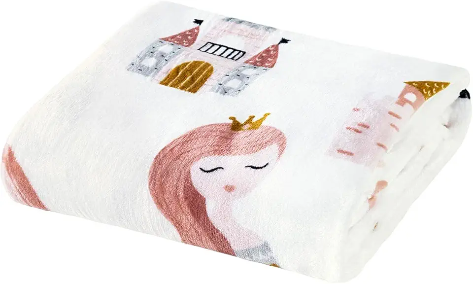 Manta Coberta Bouti Kids 2,20m x 1,50m Infantil Menino e Menina Quentinha Confortável Estampada Cobertor (Little Princess)