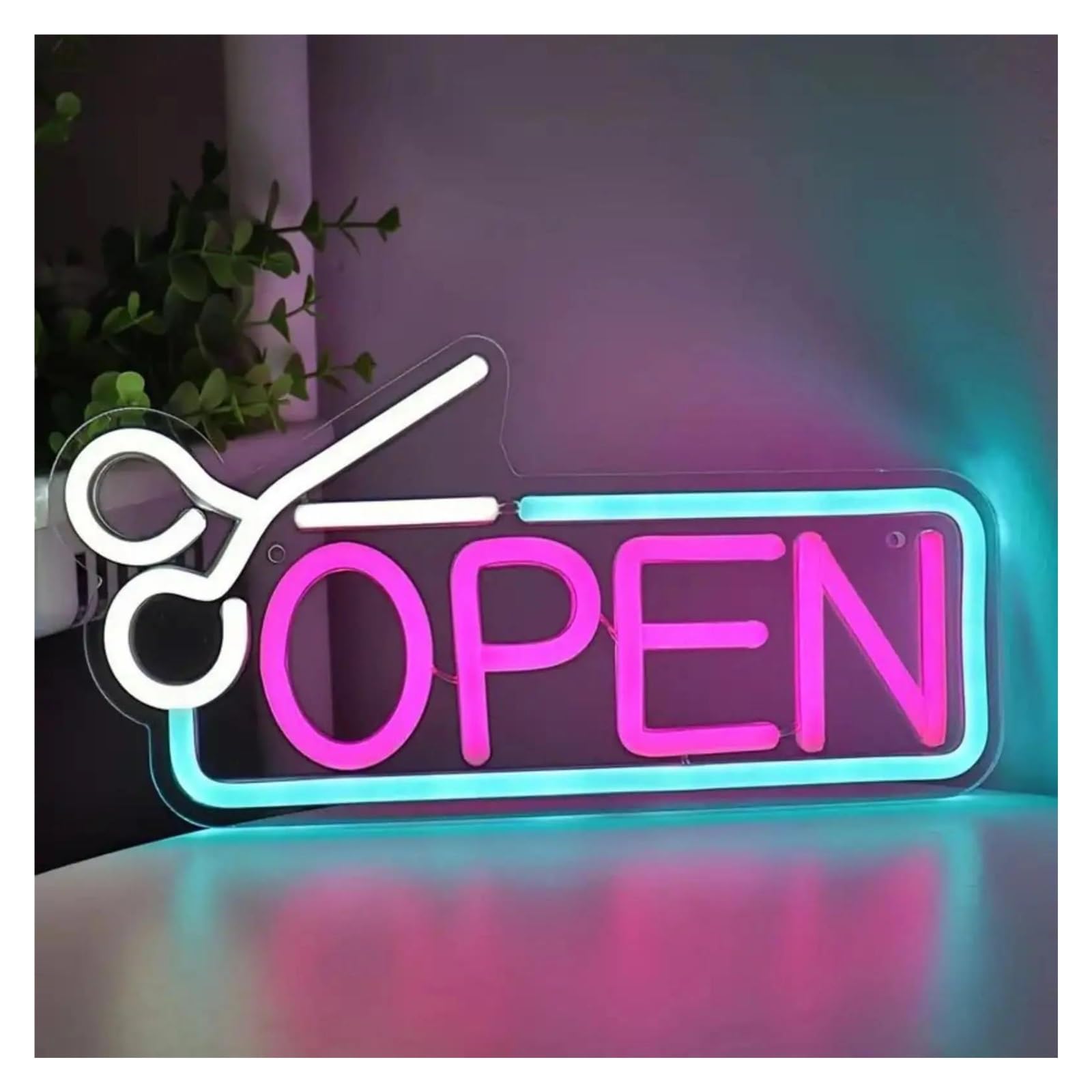 LEMST Sign Lamp Open Neon Signs, USB Powered Neon Signs,Bar, Salon, Shop, Hotel, Coffee Shop, Club Business 28.8x14.3cm