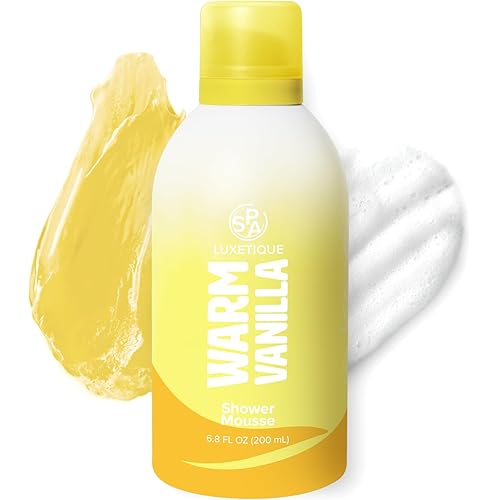 Spa Luxetique Vanilla Body Wash, Jelly to Foam Shower Gel Mousse Moisturizing/Deep Clean/Refreshing/Sunscreen Cleaning, Natural Body Wash Paraben/Cruelty Free,6.8 fl oz