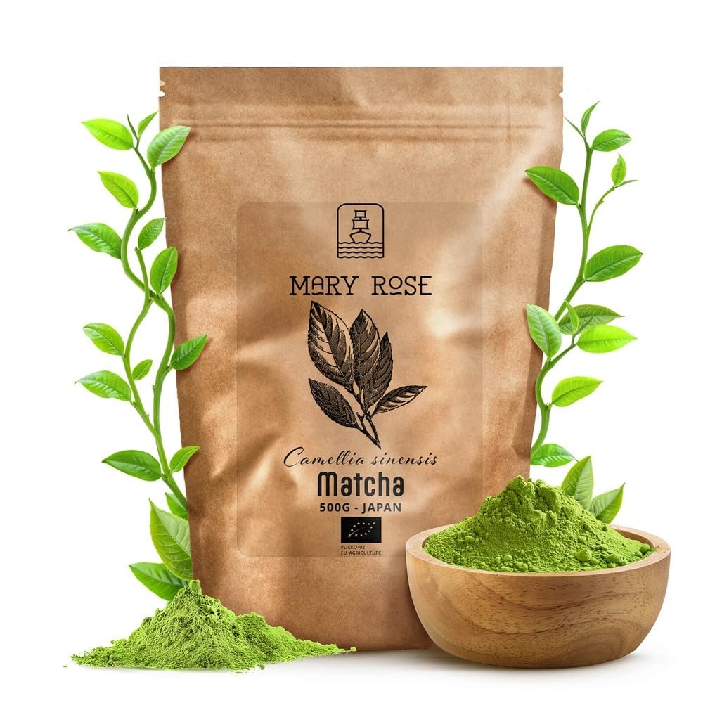 Mary Rose Matcha BIO 500g | Tè verde dal Giappone in polvere | Tè senza additivi | Matcha tradizionale | Fonte di teina | Stimolazione naturale