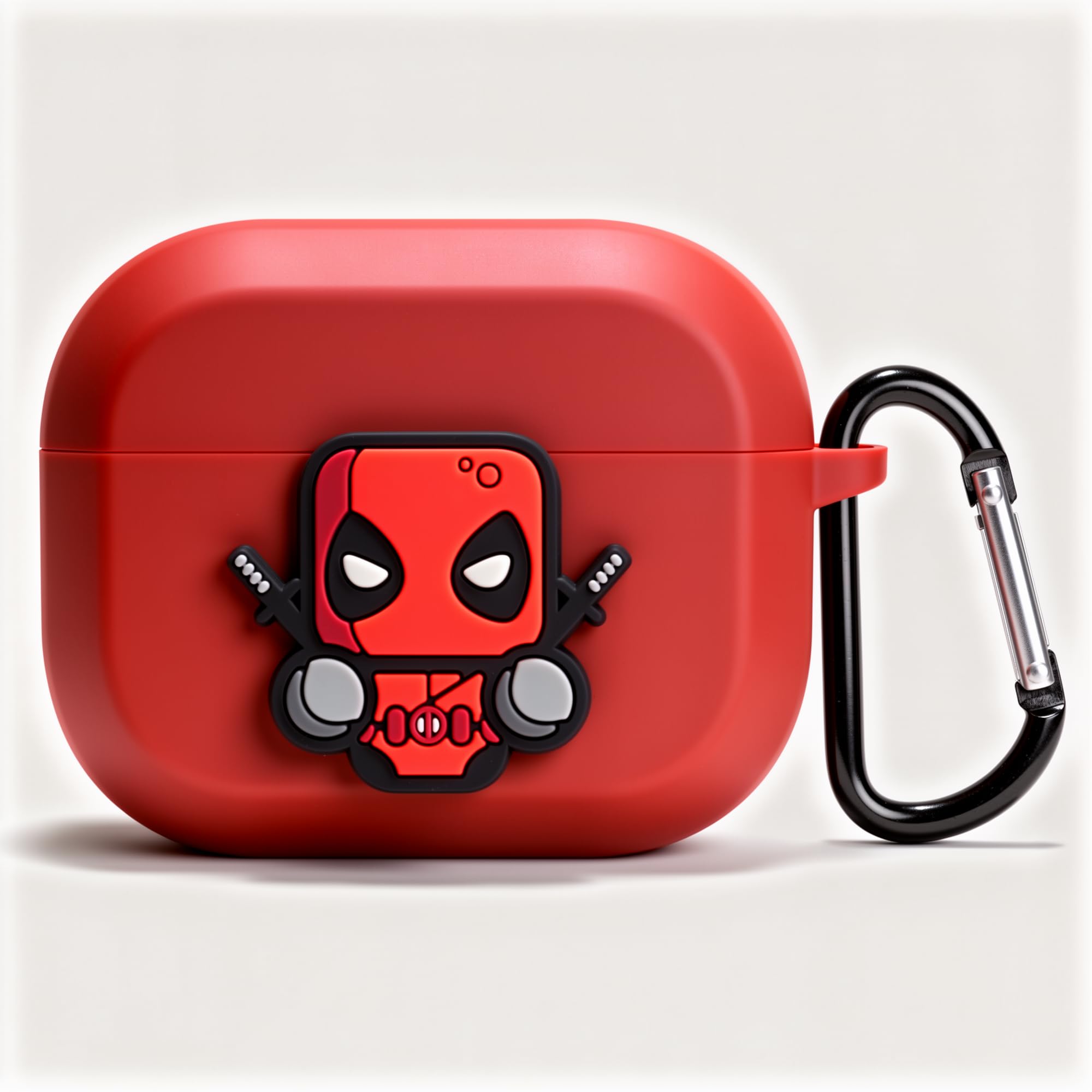Silicone Cover Compatible with Oneplus Buds Nord 3r (2025), Soft Silicone 360° Full Protection Dust-Proof Shockproof Case Cover with Hook (Cover Only) (Dead-Pool)-image-10