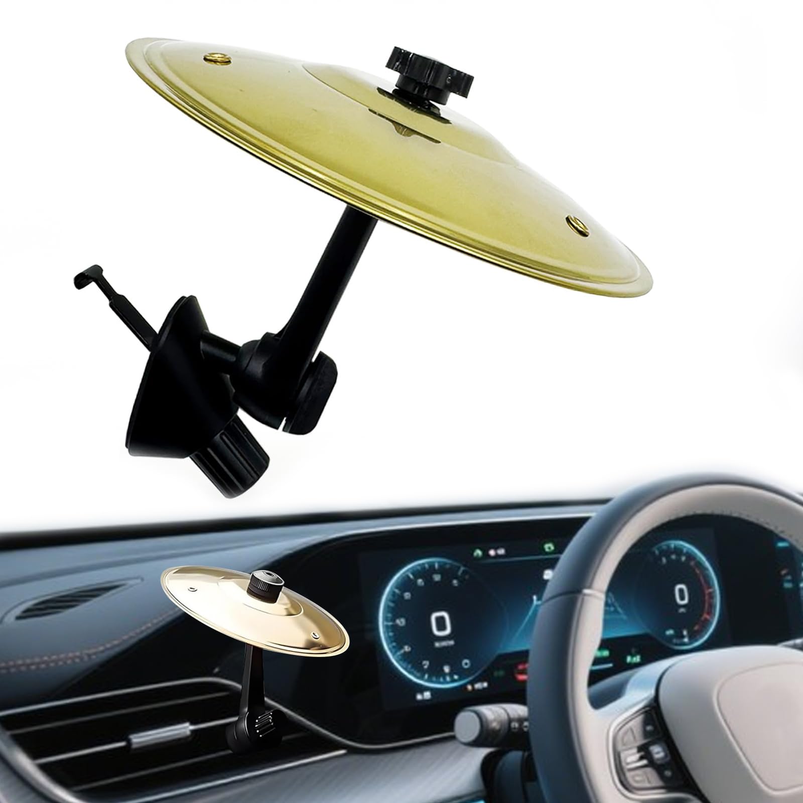 Car Cymbal Air Vent, Car Crash Cymbal, Drum Cymbal, Ingenious Design, Suitable for Various Car Air Vents For Music Lovers