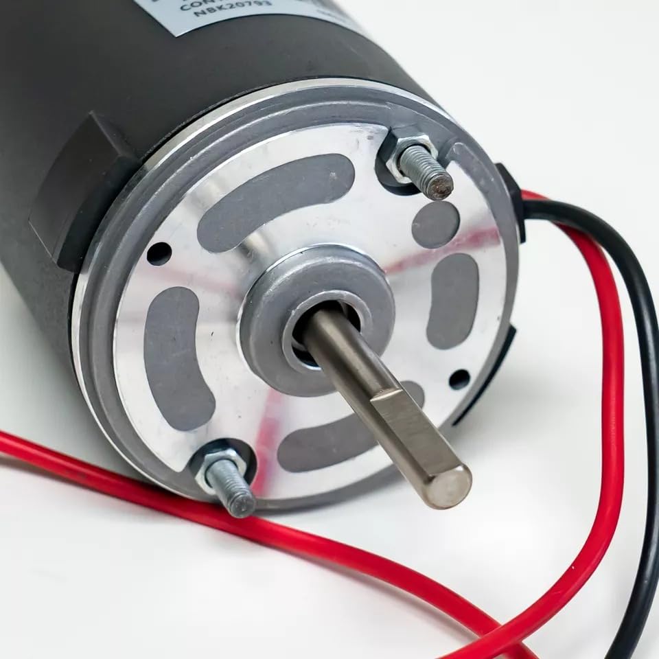 Close-up of motor mounting bolts and shaft