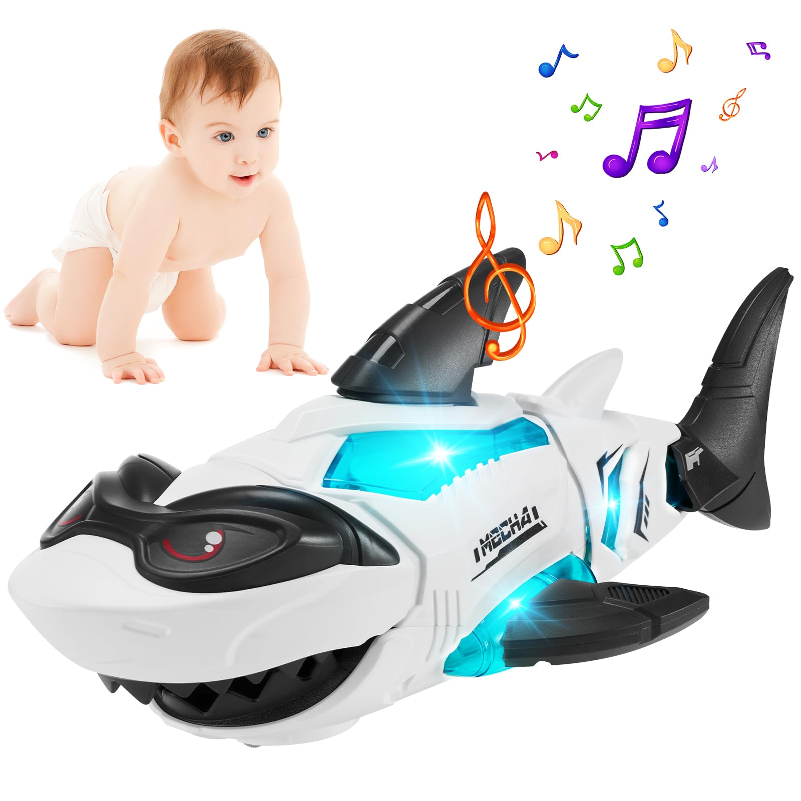 Rechargeable Crawling Crab Baby Musical Toy With Led Lights...