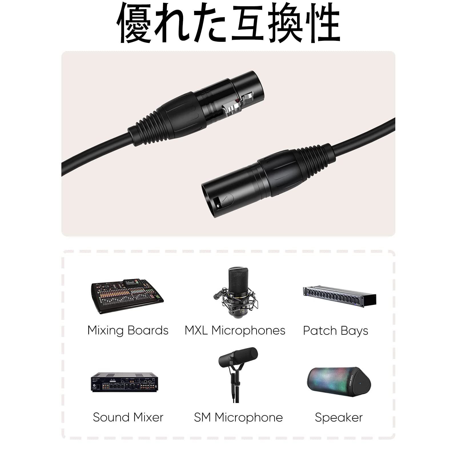 Amazon.co.jp: マイクケーブル XLRケーブル キャノンケーブル マイク