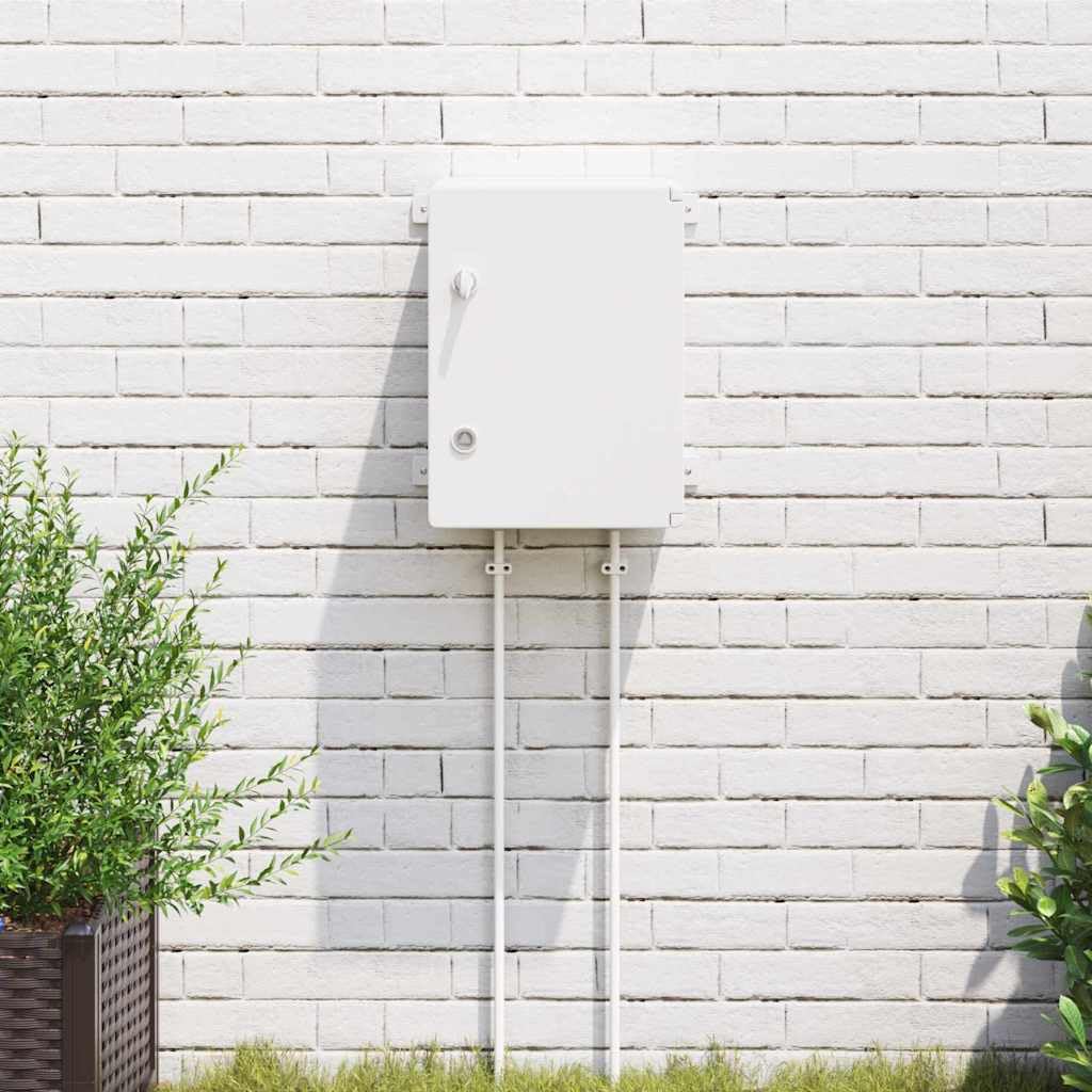 Mangloder Steuerungsschrank Grau aus ABS Kunststoff 37 x 19,5 x 40 cm für Elektroinstallation, Schaltschrank, Sicherungskasten, Verteilerdose, Feuchtraum, Wandmontage innen außen