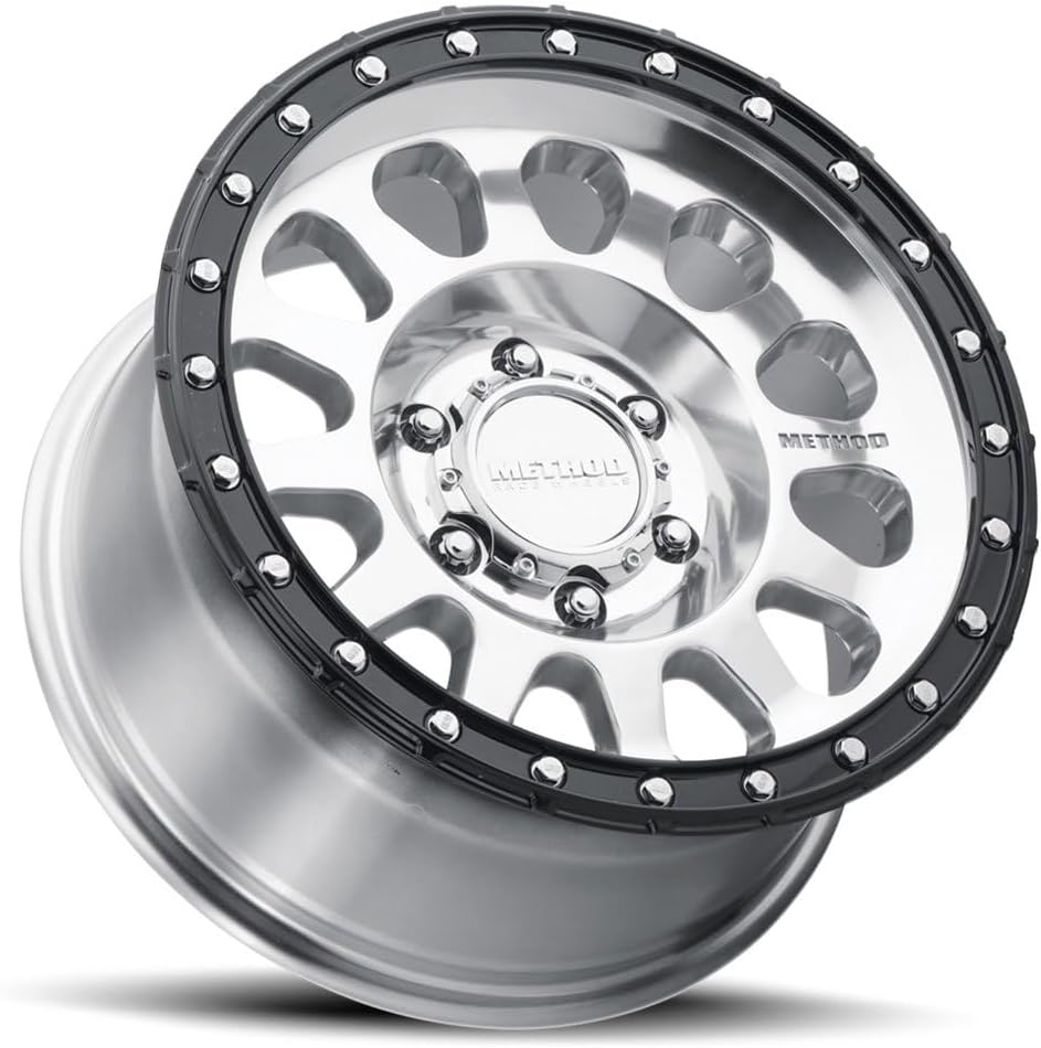 Method Race Wheels MR315, 17x8.5, 0mm Offset, 8x6.5, 130.81mm Centerbore, Machined - Gloss Black Lip