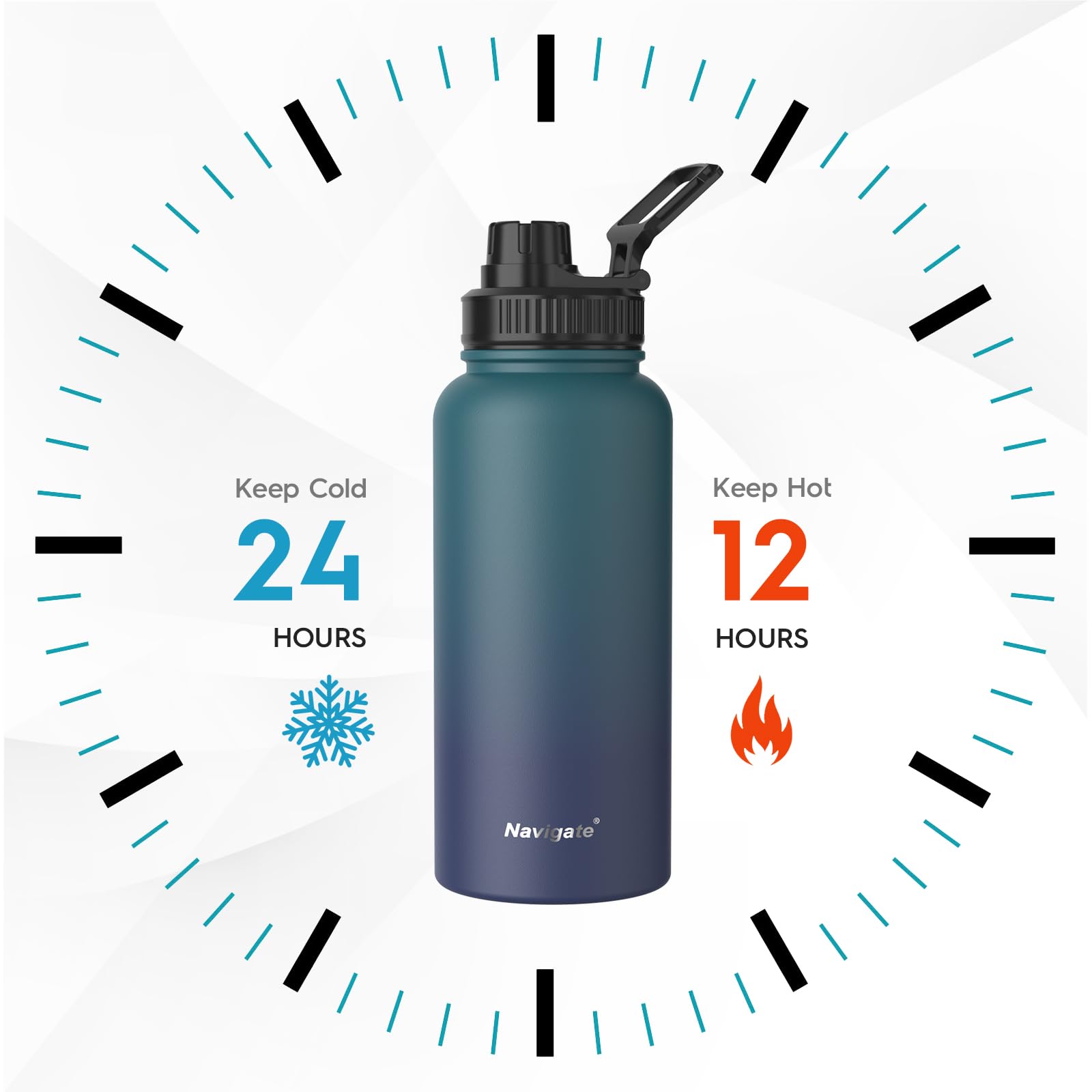 Amazon.com: Navigate 32 oz Insulated Stainless Steel Sports Water