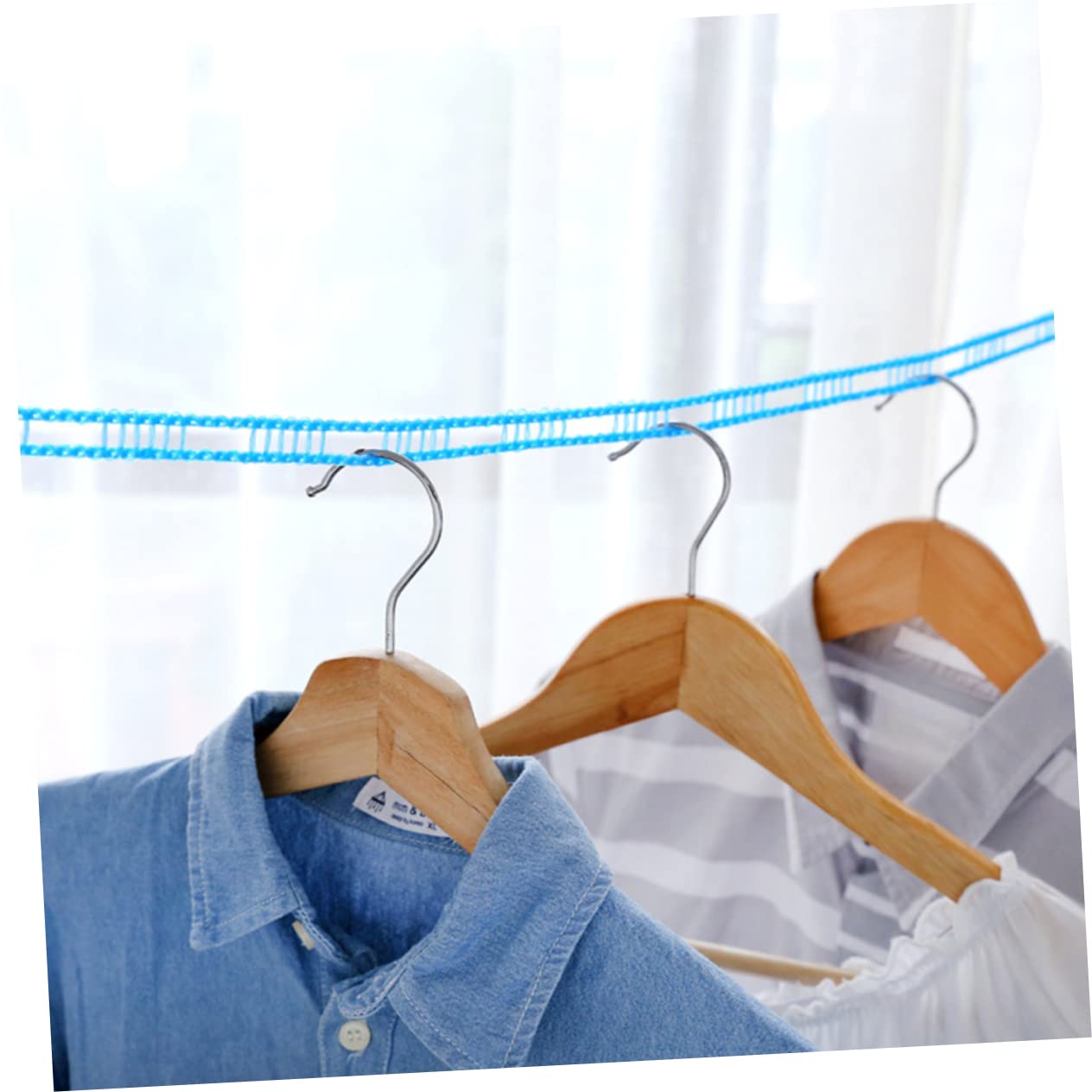 SOLUSTRE Portable Clothesline Antiskid Clothes Drying Rope for Travel Camping Outdoor Activities Lightweight Stretchable for Socks Light Clothes Hanging