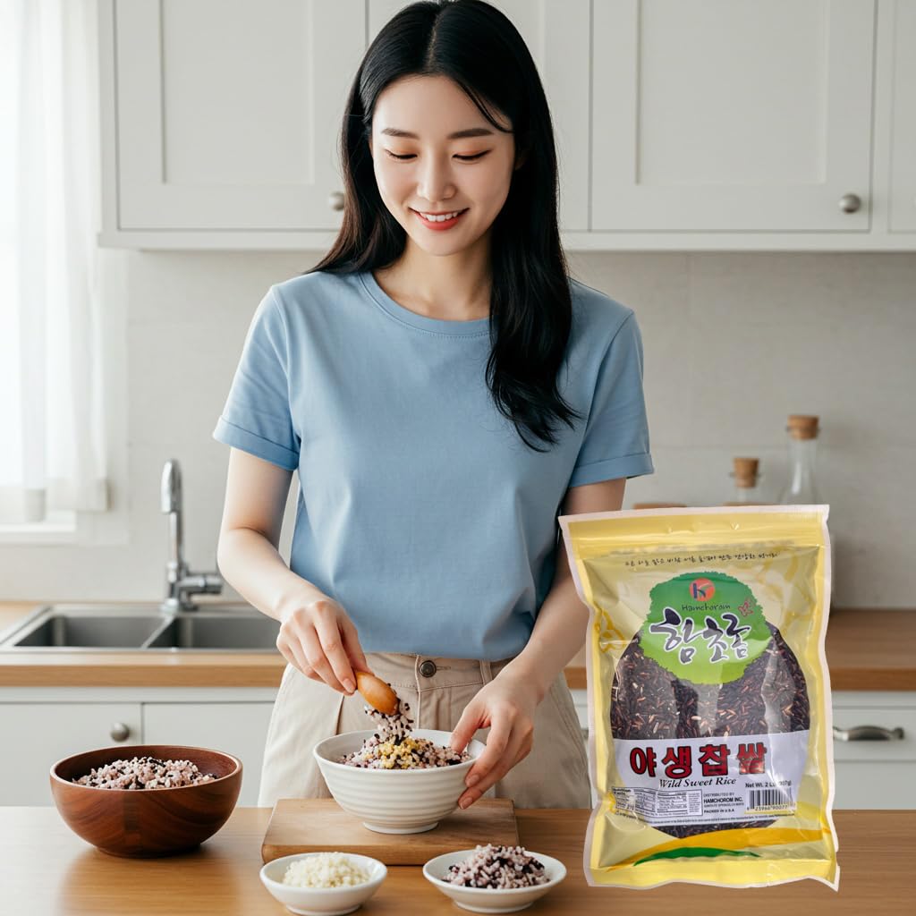 Black Sweet Rice Wild Sweet Rice Wild Rice 4 LB 야생찹쌀
