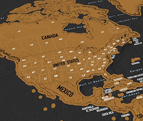 Earthabitats MAP01 Scratch Off World Map Poster thumb #3