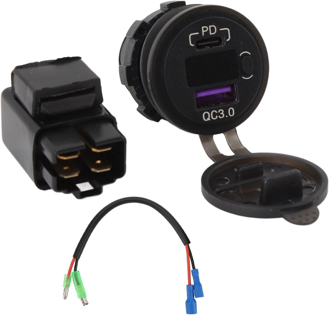 Motorcycle Phone Charger, Motorcycle USB Charger DC12V PD Fast USB 3.0 Water for VersysX300