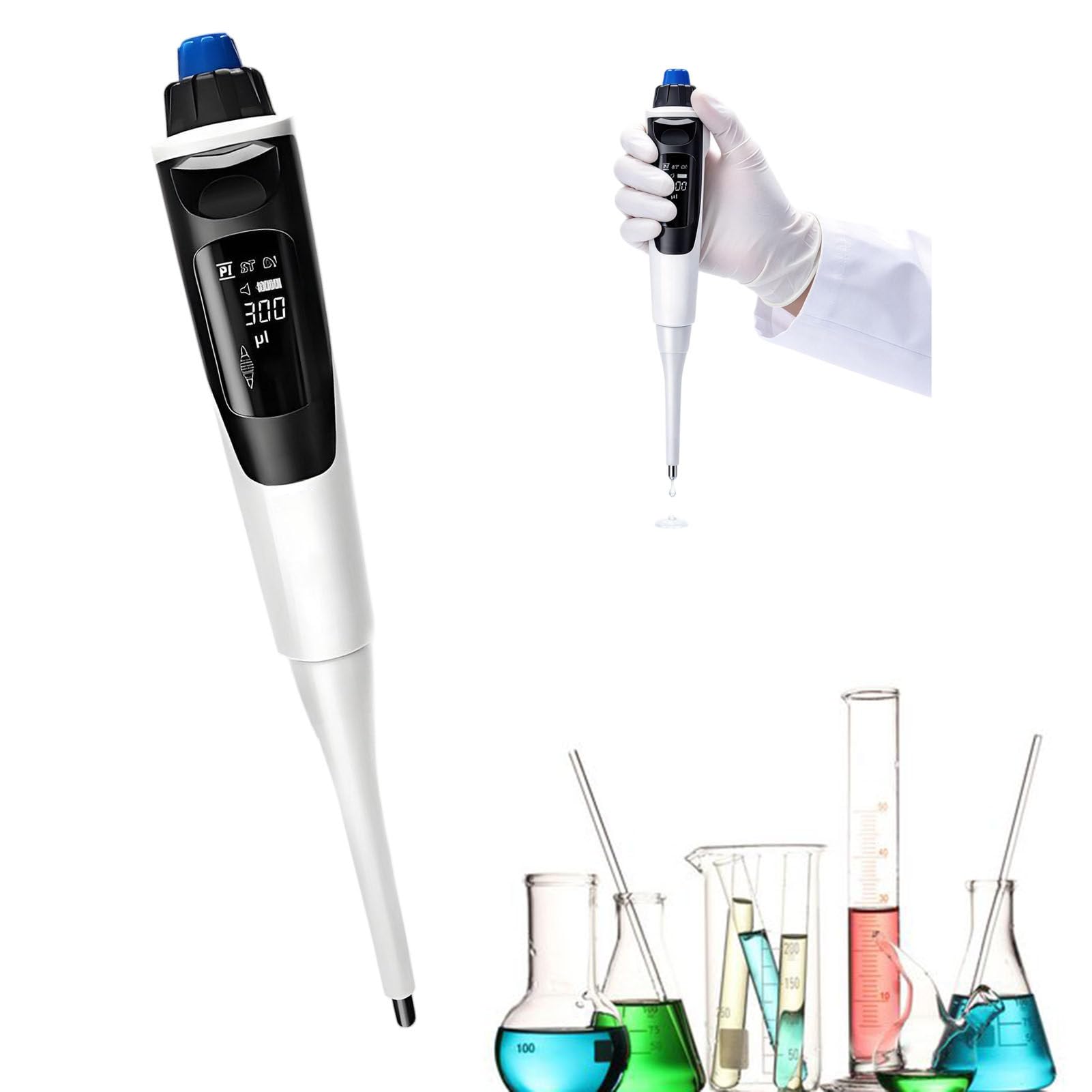 Einstellbare Einkanal-Mikropipette (0,5–1000 µL) 20-200ul