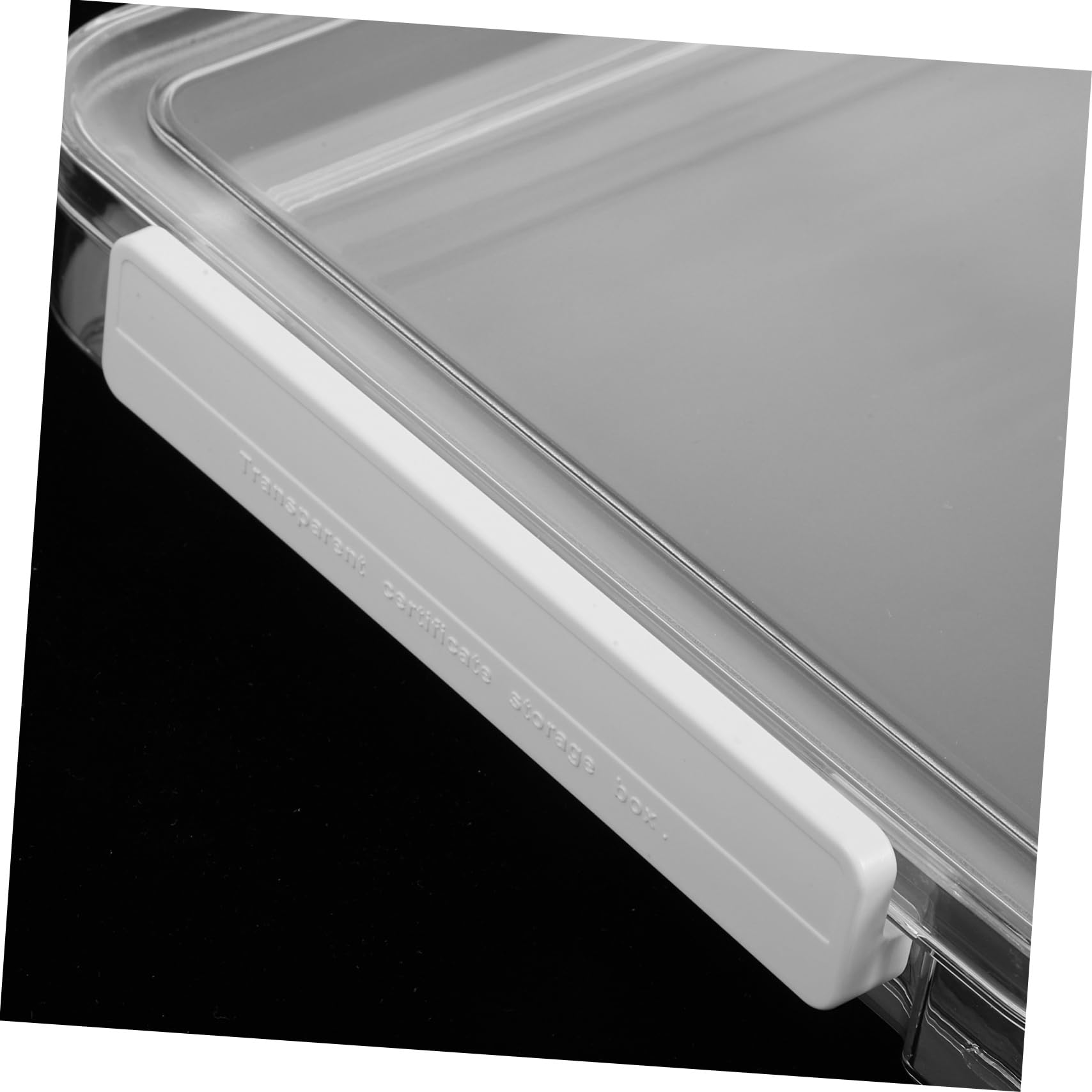 2 Stück-pack Transparente Dokumentenboxen aus Pet und Abs mit Deckel | Archivierung und Aufbewahrung, Großes Fassungsvermögen, Schlichtes Design in Weiß