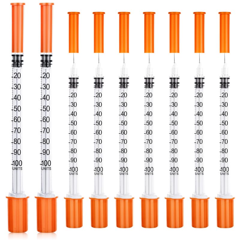 U-100 1ml Syringe 31G 5/16 Inch, 1cc Syringes for Lab Supplies Dispensing Supplies, Individually Wrapped, 100 Pack