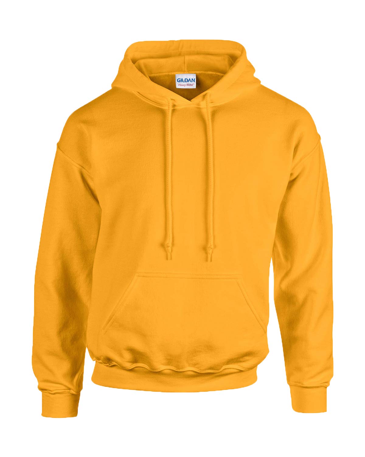 Gildan Men's Gold-Coloured Hooded Sweatshirt Adult 50/50. Hooded Sweat/18500, Plain, M