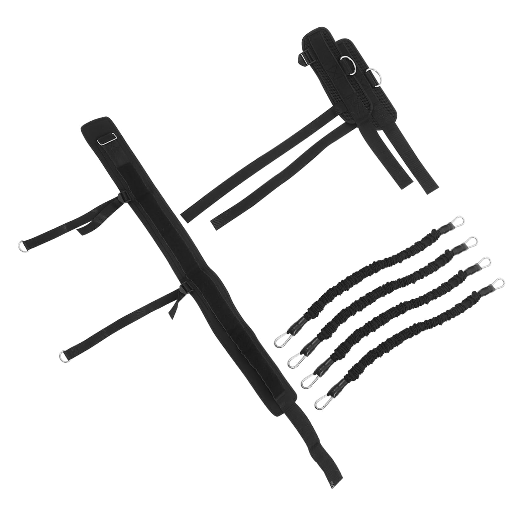 Yardwe Trainings Resistenzset mit Knöchelbändern und Taillenband Klimmzug Band Satz Latex und Stoffmaterial für Heimtraining