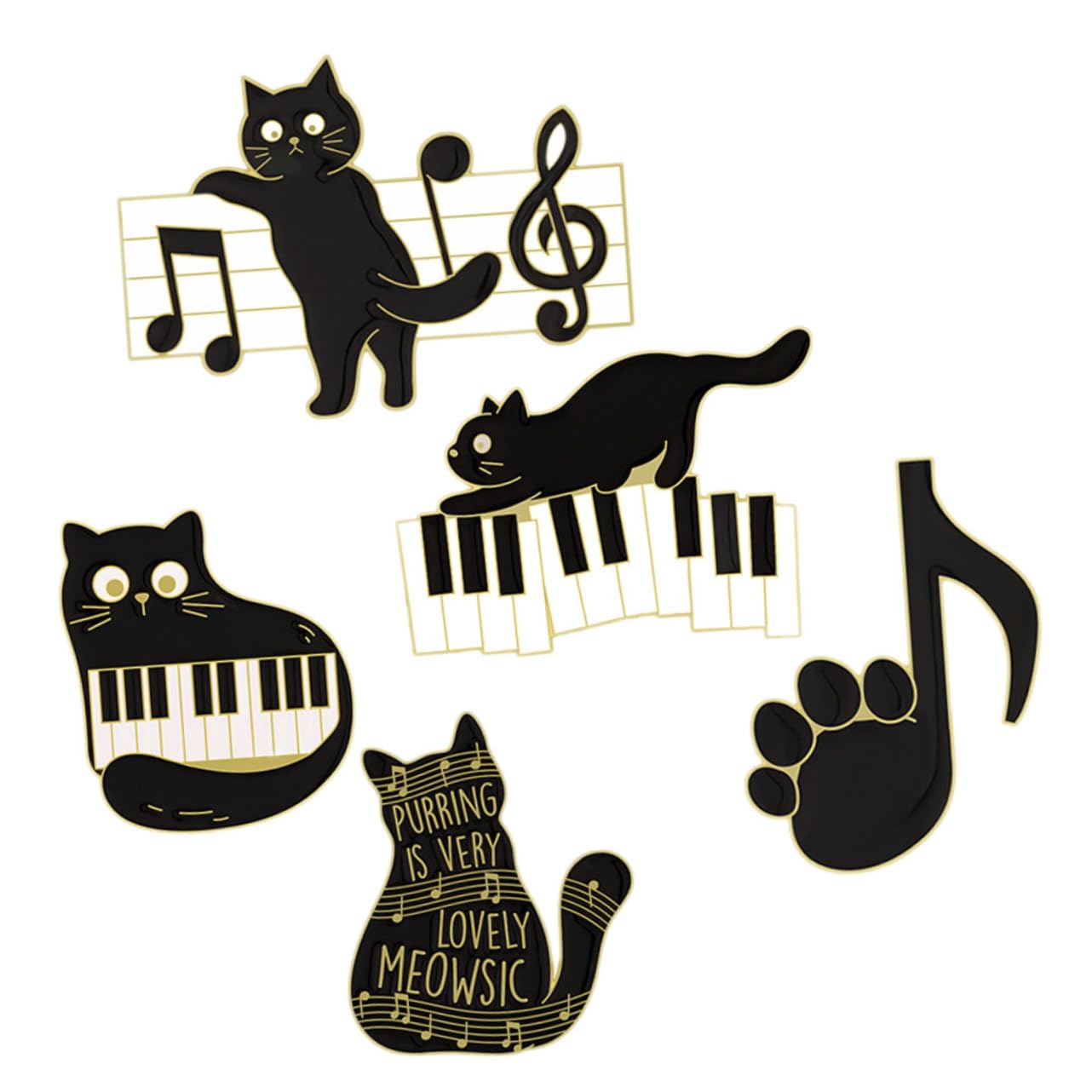 Healeved Spilla Creativa Con Note Musicali Pin Decorativi Per Abbigliamento E Accessorio Per Halloween Compleanni E Speciali
