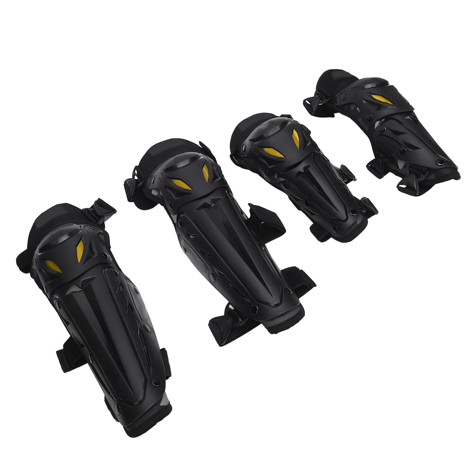 Protège-tibias de Genou de Moto, équipement de Protection de Genou de Moto, Mousse Tampon en Coque PP pour Dirtbike pour le Ski et le Cyclisme (multicolore)