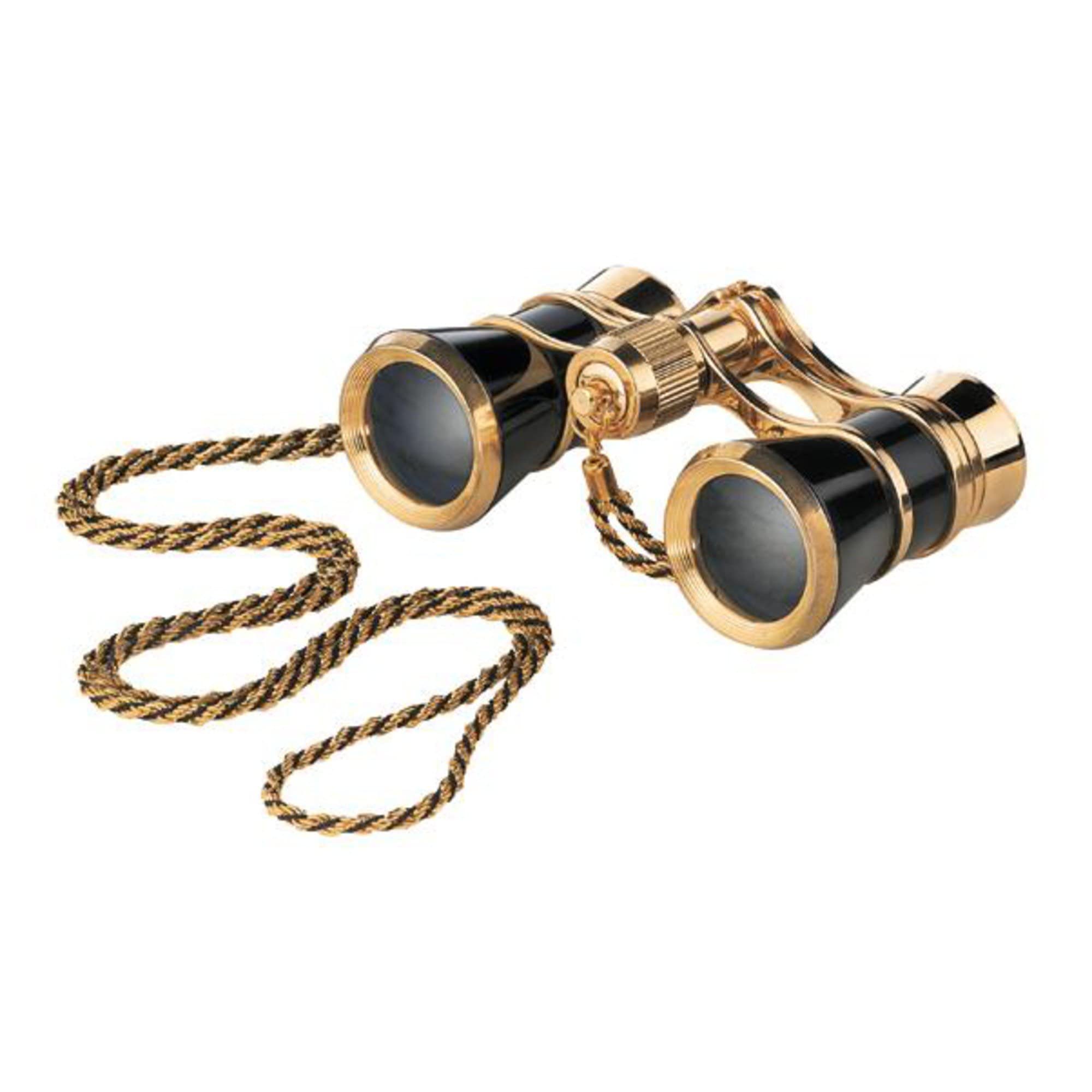 Eschenbach Optik Opernglas Glamour 3x25 mit 3X-Vergrößerung mit Kette in schwarzgold - bestens geeignet für kulturelle Veranstaltungen wie Theater, Bühnenaufführungen oder die Oper