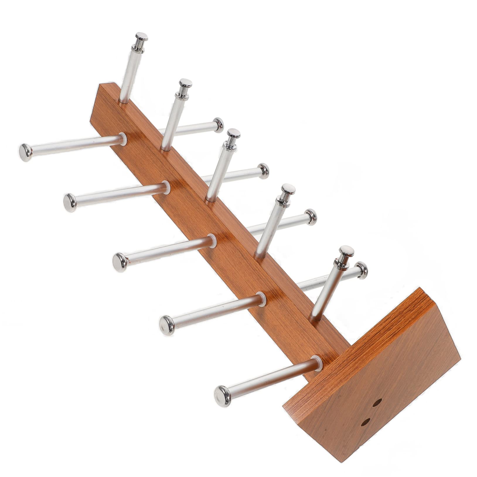 PLAFOPE Espositore per Occhiali in Legno Multistrato Vintage 5 Paia | Pannelli Mdf e Lega di Alluminio, per Occhiali Ottici e Sole, da Appoggio su Comò o Banco