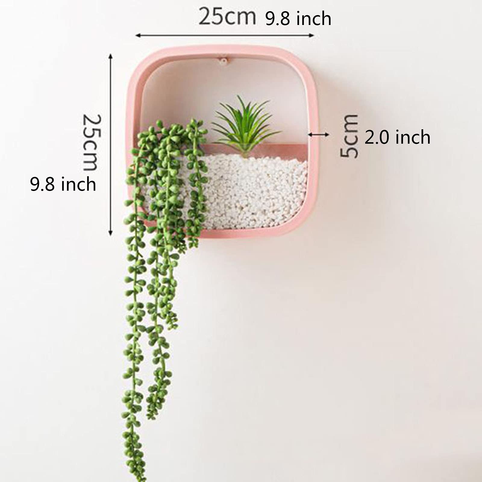 Jardiniere balcon Vase murale Moderne Art Moderne Vase suspendu Planteurs Fleurs Pot de fleur Panier plant for la chambre extérieure intérieure Décoration de salon Pot suspendu plante interieur ( Colo