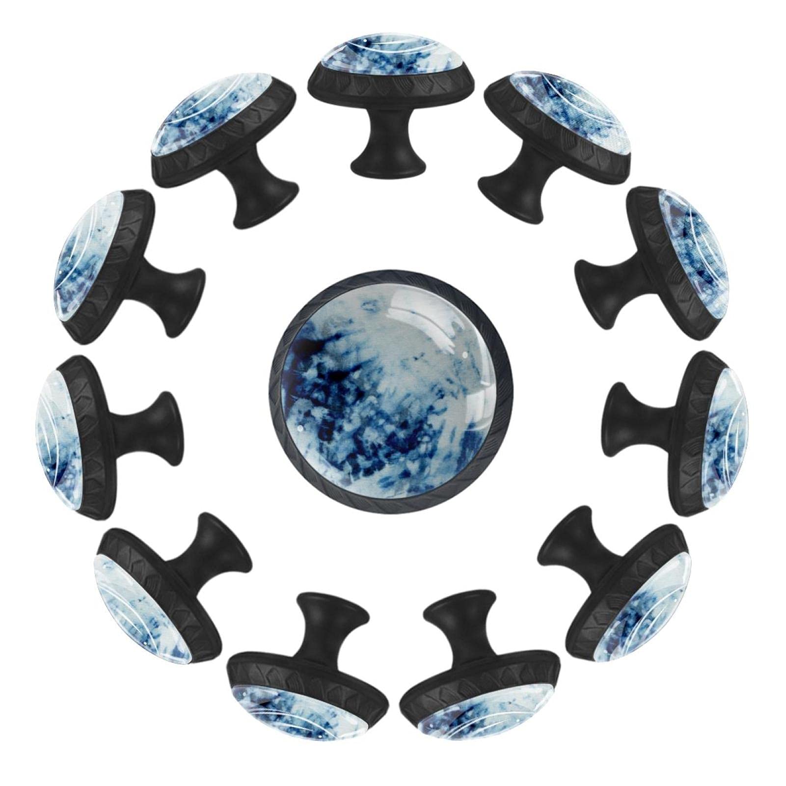 Boutons de tiroir Tie Dye Bleu 35 mm pour décorer une crèche ou une salle de jeux enfant