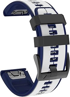 ISABAKE Compatible with Fenix 5X Band, Fenix 7X Sport Silicone Watch Strap for Garmin Fenix 5X/Fenix 5X Plus/Fenix 6X/Fenix 6X Pro/Fenix 3/HR/Descent MK1/D2 Delta PX/D2 Charlie